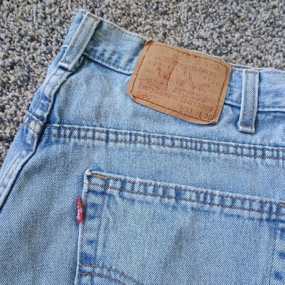 Levi's 560 Vintage Baggy Denim Jeans Faded Grunge 32x30 Loose Skater Vintage 90s